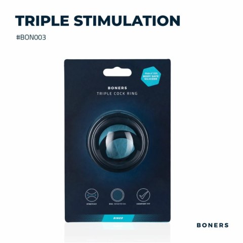 Boners Triple Ring silikonowy zestaw trzech elastycznych pierścieni