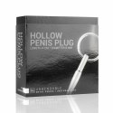 EasyToys Metalowy Korek Intymny Hollow Plug z Uchem 75 mm Srebrny