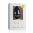 EasyToys Plug anatomiczny silikonowy Large z kryształkiem czarny