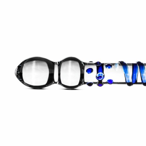 EasyToys Szklana Maszyna Intymna No. 21, przezroczysta z niebieskim wzorem