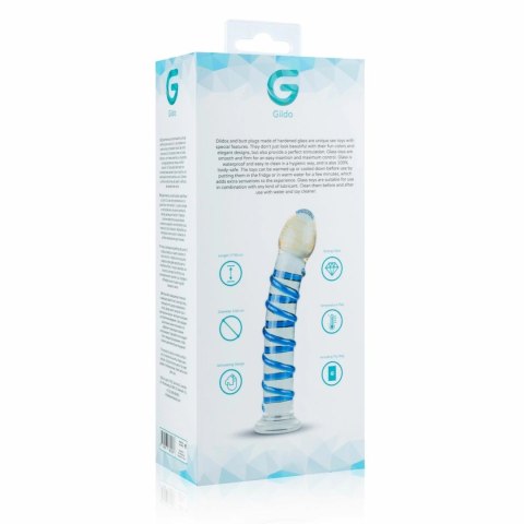 EasyToys Szklany Model Intymny No.1 z Niebieskimi Wypustkami 18 cm