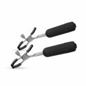 EasyToys zaciski z wibracjami, regulowane, metalowe, czarne