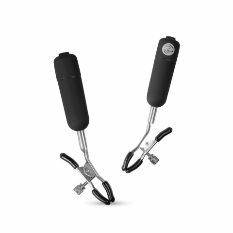 EasyToys zaciski z wibracjami, regulowane, metalowe, czarne