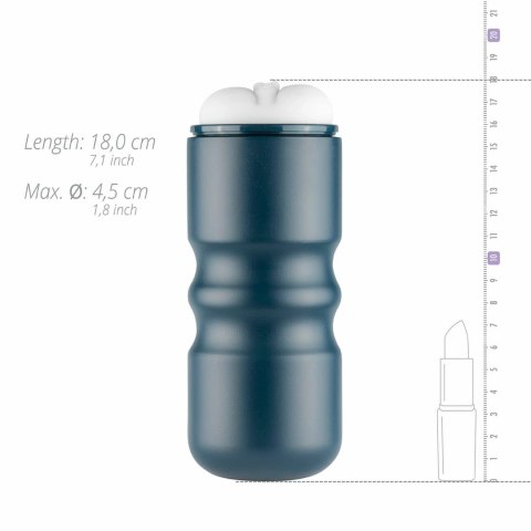 FPPR. Biała maszyna intymna z anatomicznym otworem i teksturą