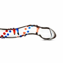 Glas No. 3 - Szklany model intymny z kolorowymi detalami, 19 cm