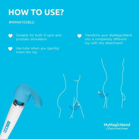 MyMagicWand Niebieska Nakładka Anatomiczna G-Spot z Silikonu