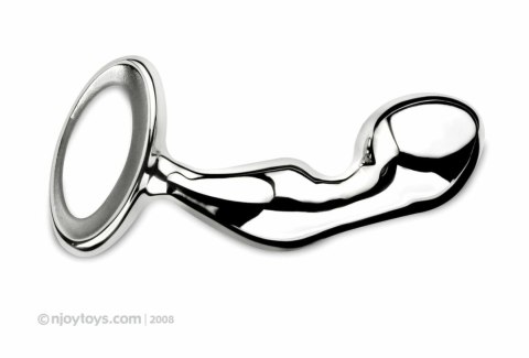 Njoy PFun Plug - stalowy model anatomiczny do masażu, srebrny