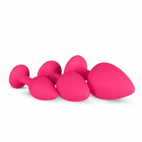 Satisfyer Zestaw Anatomicznych Korkow Silikonowych z Kryształem Rożowy 3 szt.