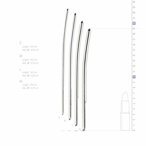 Sinner Gear Zestaw czterech stalowych sond intymnych 4-7 mm