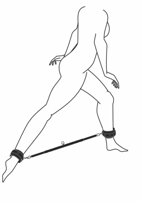 Expander Zestaw Metalowy Rozporowy Drążek z Regulowanymi Kajdankami 70-90 cm