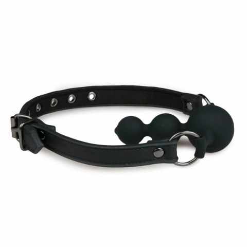 EasyToys Ball Gag silikonowy z regulowanym paskiem czarny