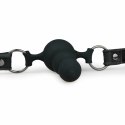 EasyToys Ball Gag silikonowy z regulowanym paskiem czarny