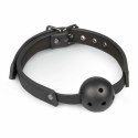 EasyToys Bondage Collection - Pasująca opaska z kulą PVC, czarna