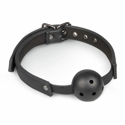EasyToys Bondage Collection - Pasująca opaska z kulą PVC, czarna