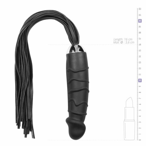 EasyToys Flogger z silikonowym uchwytem - model anatomiczny, czarny