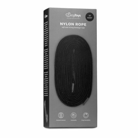 EasyToys Lina wiązania nylonowa czarna 10m wytrzymała i miękka