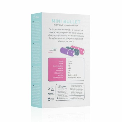 EasyToys Mini Bullet 10 Trybow Czarny - Kompaktowy Model Kieszonkowy