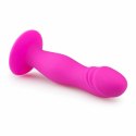 EasyToys Model Pink silikonowy z przyssawką, prążkowana powierzchnia