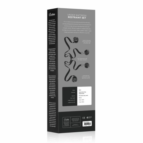 EasyToys System Mocujących Pasow Pod Materac z Regulacją, Czarny