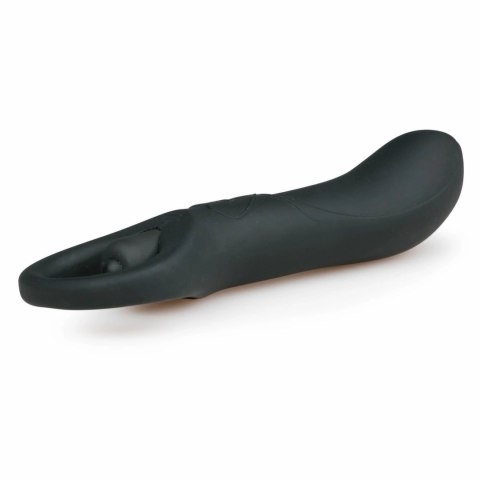 EasyToys Wibrująca sonda analna silikonowa czarna 12,5 cm