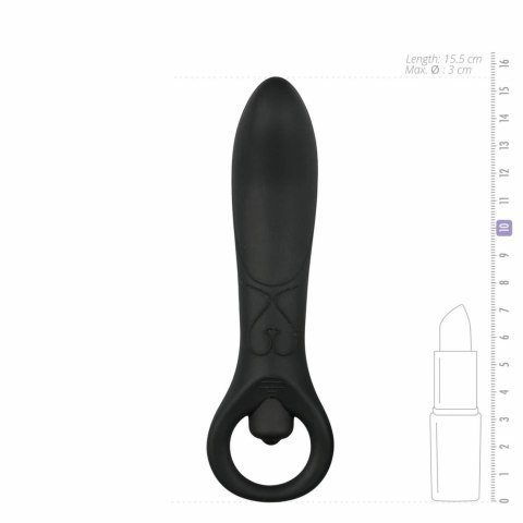 EasyToys Wibrująca sonda analna silikonowa czarna 12,5 cm