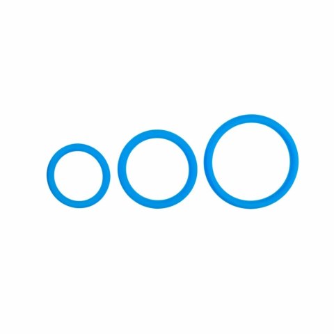 EasyToys Zestaw 3 Elastycznych Pierścieni Silikonowych Niebieski