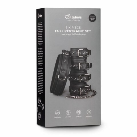 EasyToys zestaw z kołnierzem i regulowanymi mankietami na nadgarstki i kostki