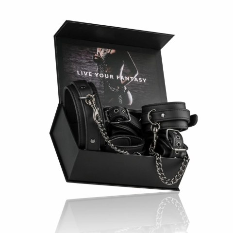 EasyToys zestaw z kołnierzem i regulowanymi mankietami na nadgarstki i kostki