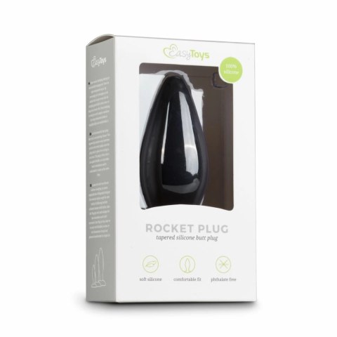 Kiotos Large Plug czarny silikonowy model z szeroką podstawą 13 cm