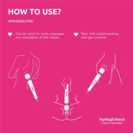 MyMagicWand Rożowy - Masażer z 6 trybami i ergonomicznym uchwytem