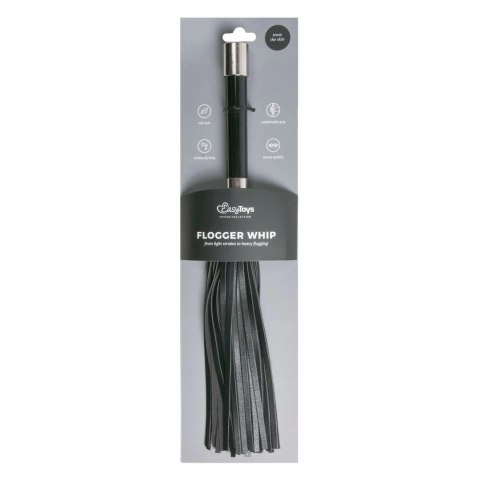 Ouch! Flogger z metalowym uchwytem - elegancki bat do gry scenicznej