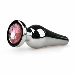 Rimba Aluminium Plug z Kryształem - Model Srebrny, Rozmiar S