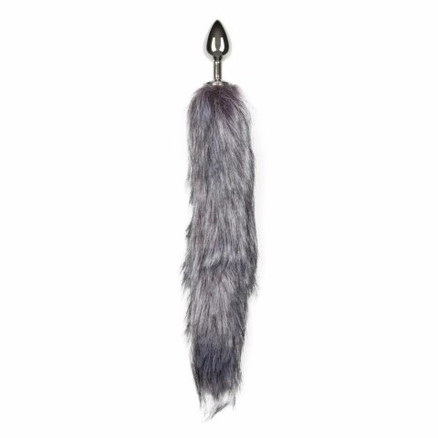 Rimba Aluminium Plug z Syntetycznym Lisim Ogonem, Srebrny, 40 cm