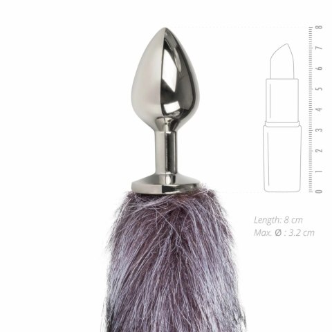 Rimba Aluminium Plug z Syntetycznym Lisim Ogonem, Srebrny, 40 cm