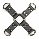 SINNER GEAR Skorzany System Wiązań Black Leather Hogtie Black