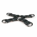SINNER GEAR Skorzany System Wiązań Black Leather Hogtie Black