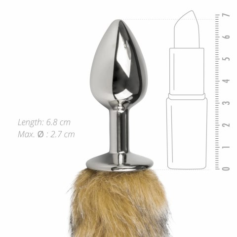 Sinner Gear Aluminiumowy plug z puszystym ogonem liska, srebrny