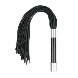 Sinner Gear Długi Flogger ze Stalową Rękojeścią 70 cm Czarny