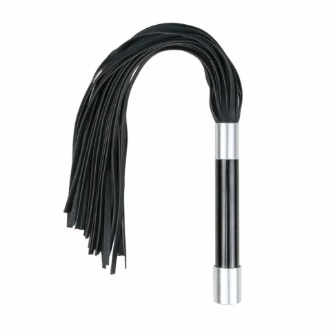 Sinner Gear Długi Flogger ze Stalową Rękojeścią 70 cm Czarny