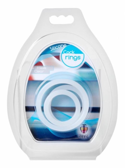 Trinity Vibes Zestaw Pierścieni Silikonowych Clear 3 Rozmiary