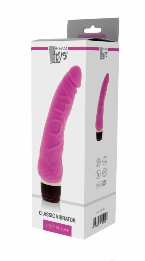 Baile Classic Slim Vibrator rożowy 21 cm wodoodporny silikonowy
