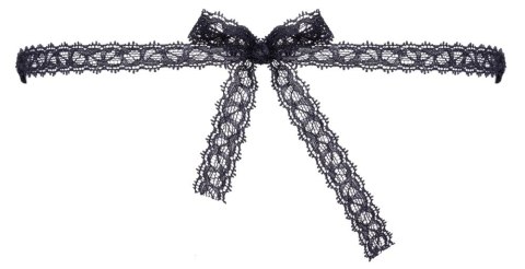 Cottelli Accessoires Czarna Maskująca Opaska z Koronką i Otworami na Oczy