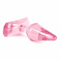 Dream Toys Pink Mini Plug z motywem motyla i przyssawką 7 cm