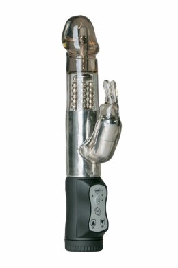 EasyToys Black Rabbit - Wibrujący model z 12 trybami i rotacją, czarny