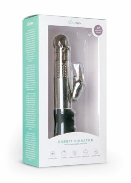 EasyToys Black Rabbit - Wibrujący model z 12 trybami i rotacją, czarny