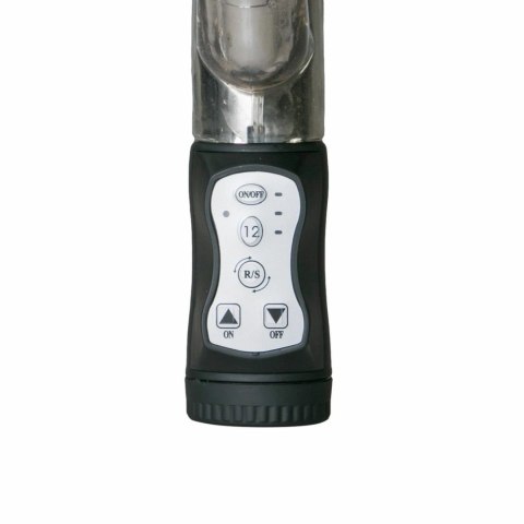 EasyToys Black Rabbit - Wibrujący model z 12 trybami i rotacją, czarny