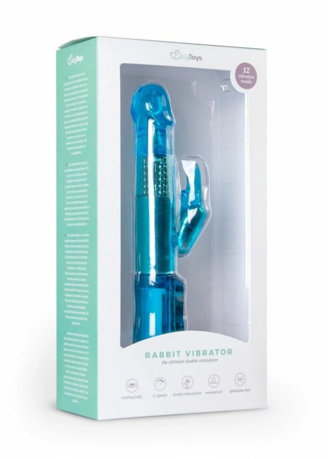 EasyToys Blue Rabbit - wielofunkcyjny masażer intymny, 12 trybow, niebieski
