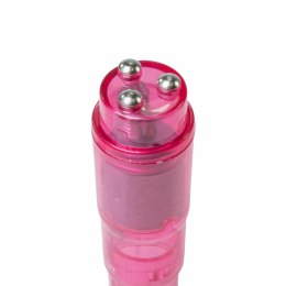 Easytoys Pocket Rocket Pink - Mini masażer z czterema końcowkami