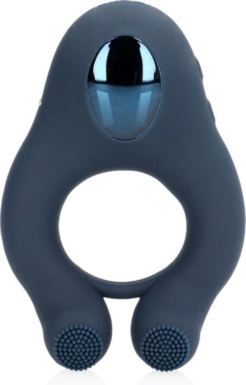 Loveline Indigo Blue - Pierścień Wibrujący z Wypustkami Masującymi
