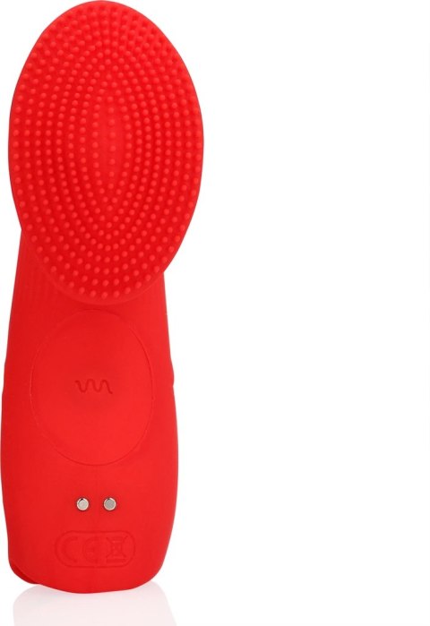 Loveline Sunrise Red - Wibrująca nakładka na palec z teksturą